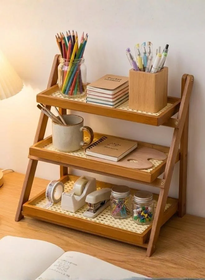 كازا كيسيرا منظم من الخيزران والراتان منسوج يدويًا بثلاث طبقات